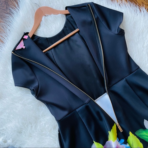 TED BAKER LONDON Vidaa Floral Fit & Flare Dress 5 - Picture 10 of 15